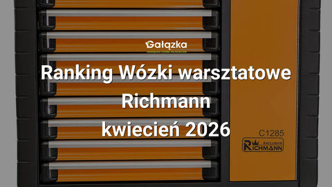 Ranking Wózki warsztatowe Richmann - kwiecień 2026 w Gałązka24.pl. Zdjęcie produktu: Wózek warsztatowy szafka narzędziowa 10 szuflad + zamykane drzwiczki | C1285