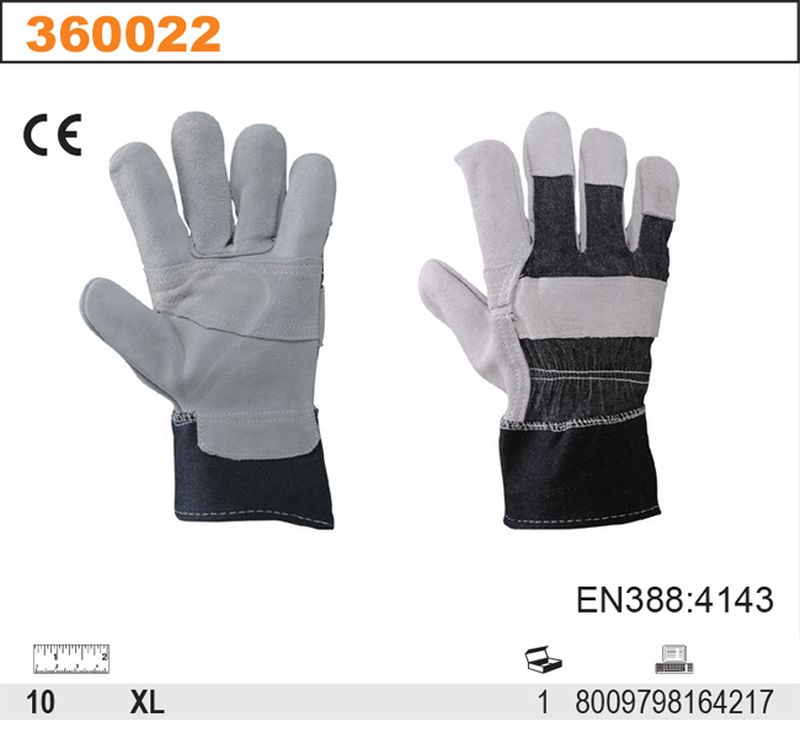 Rękawice robocze 275RJ r.10/XL powlekane, odporne, wygodne | 360022/10