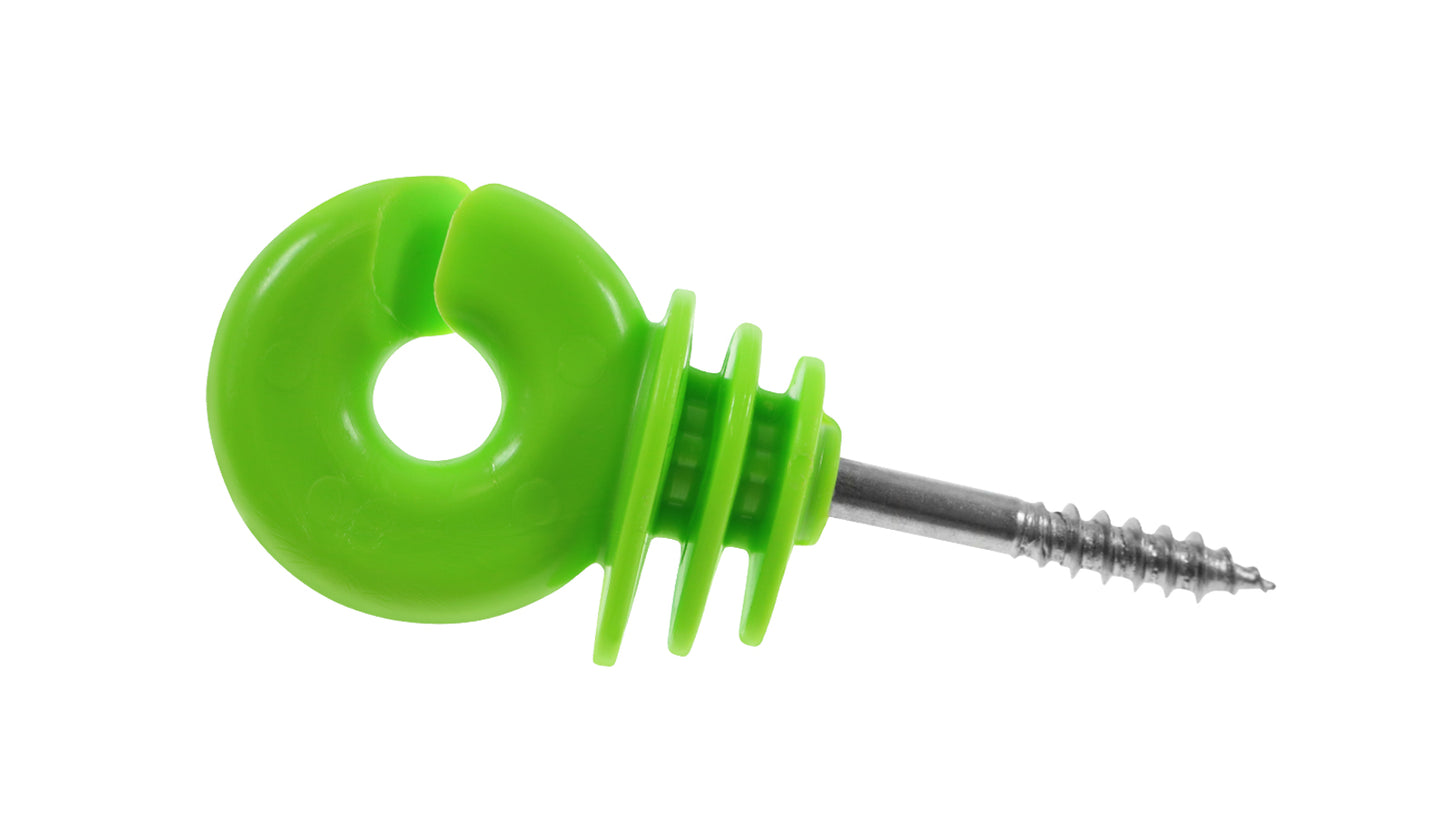 Izolator do drutu plecionki wkręcany do drewna zielony - 1000 szt. | V30003