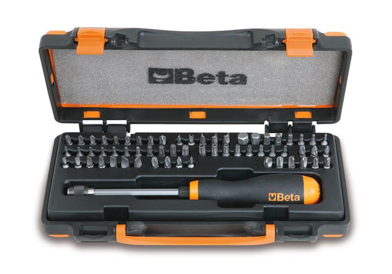 Zestaw 61 końcówek wkrętakowych + akcesoria w pudełku metalowym | 861/C61P