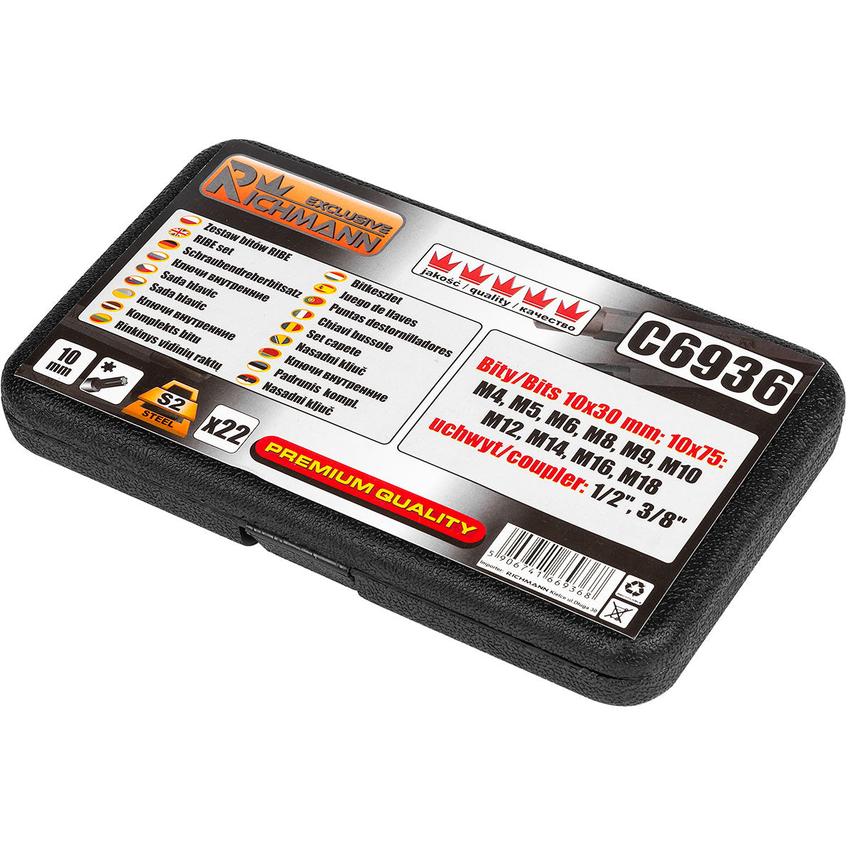 Zestaw bitów 22 el.ribe m4-m18 s2 | C6936 - Centrum Techniczne Gałązka