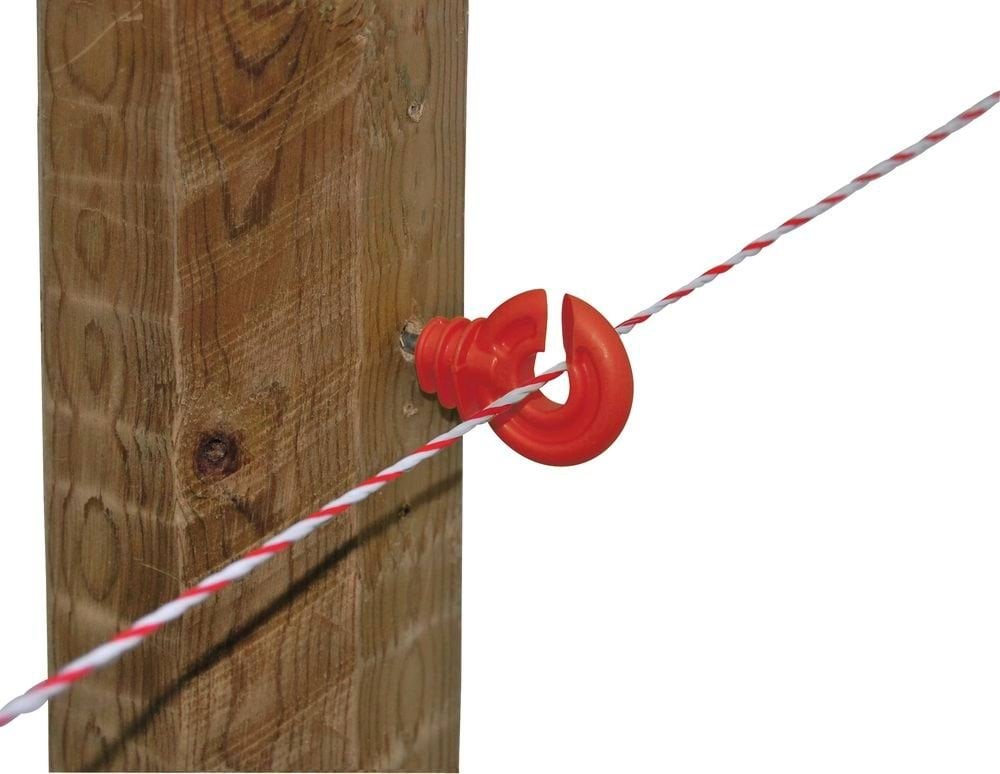 Izolator do drutu plecionki wkręcany do drewna czerwony - 1 szt. | 44318-N