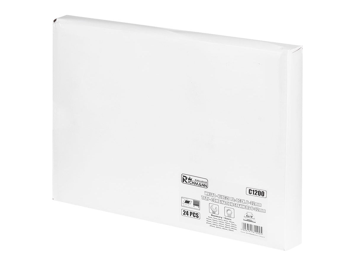 Wkład - klucze płasko-oczkowe 6-32 mm 24 elem. + tacka c1102 | C1200 - Centrum Techniczne Gałązka