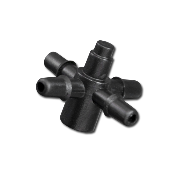 Czwórnik do emiterów i kroplowników patykowych, wejście 4mm, | DSK-5135L4 - Centrum Techniczne Gałązka
