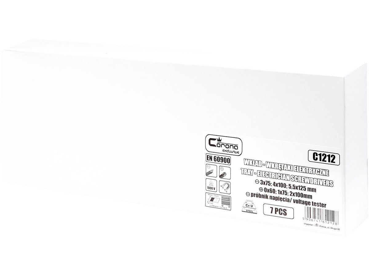 Wkład - wkrętaki elektryczne 5 elem. + próbnik + tacka c1101 | C1212 - Centrum Techniczne Gałązka