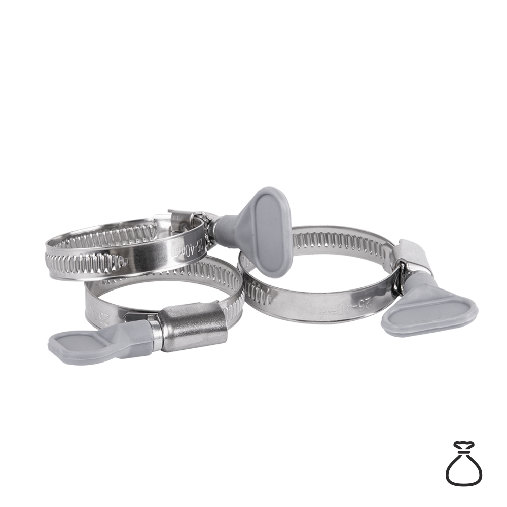 Opaska ślimakowa nierdzewna 12-20mm z motylkiem | BSGRIP 12-20/9L - Centrum Techniczne Gałązka