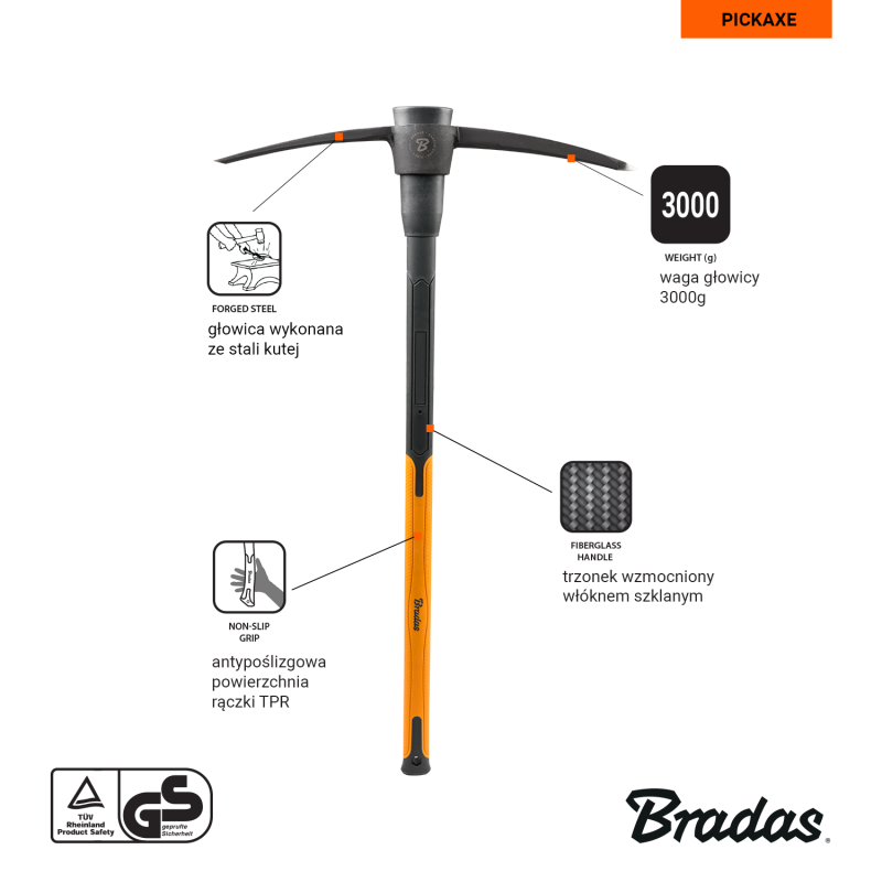 Kilof FIBERGLASS 3000g | KT-KF1300