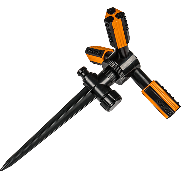 BLACK LINE Zraszacz 3-ramienny z plastikowym kolcem TRIO | ECO-TS1011 - Centrum Techniczne Gałązka