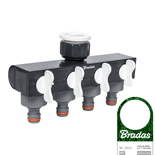WHITE LINE Rozdzielacz 4-drożny z zaworami | WL-3033 - Centrum Techniczne Gałązka