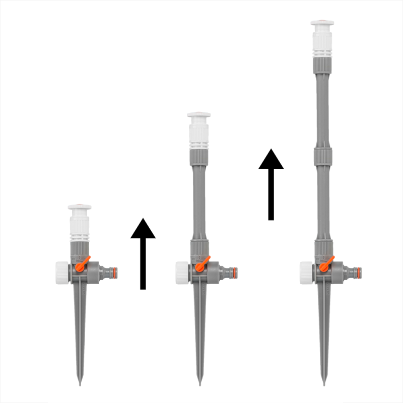 WHITE LINE Zraszacz regulowany 0-360°, z zaworem i przedłużką | WL-Z07 - Centrum Techniczne Gałązka