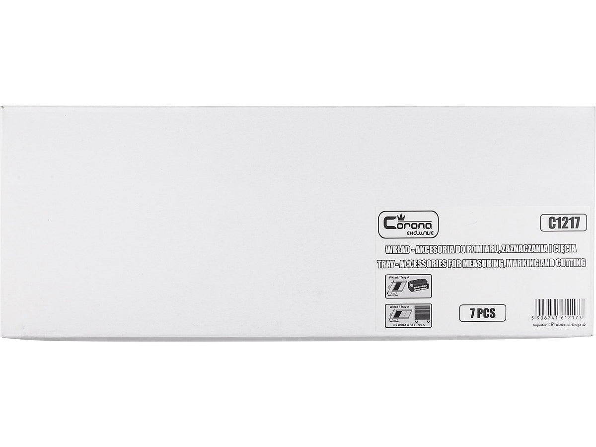 Wkład - akcesoria do pomiaru, zaznaczania i cięcia 7 elem. (tacka c1101 w zestawie) | C1217T - Centrum Techniczne Gałązka