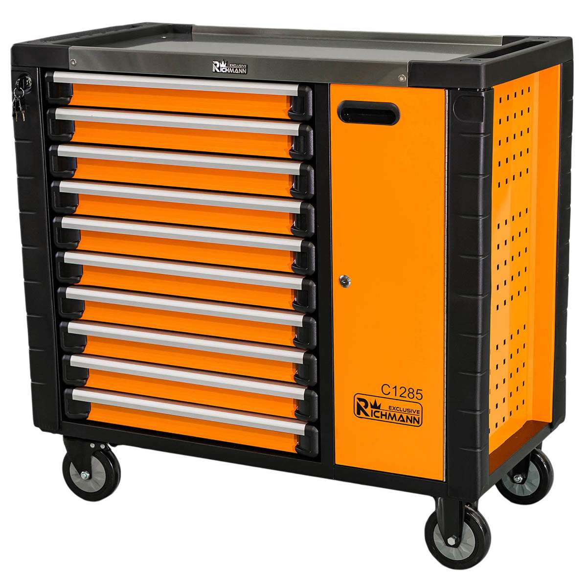 Wózek warsztat. 10 szuflad + zamykane drzwiczki | C1285 - Centrum Techniczne Gałązka