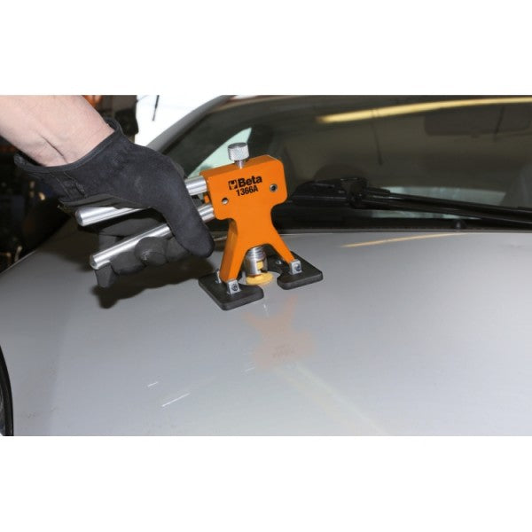 Wyciągarka wgnieceń wraz z 19 nakładek z tworzywa sztucznego do przyklejania | 1366A