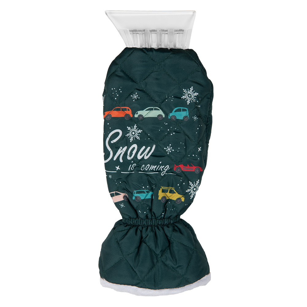 Skrobak do szyb z ocieplaczem w kolorze zielonym, wygodny i trwały | ICE311/303GY