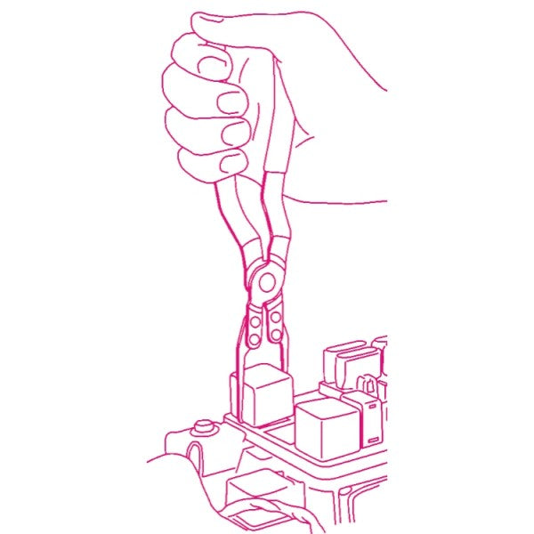 Szczypce do przekaźników szczęki proste wąskie | 1497BS