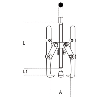 Ściągacz trójramienny 32-160mm | 1518/2 - Centrum Techniczne Gałązka