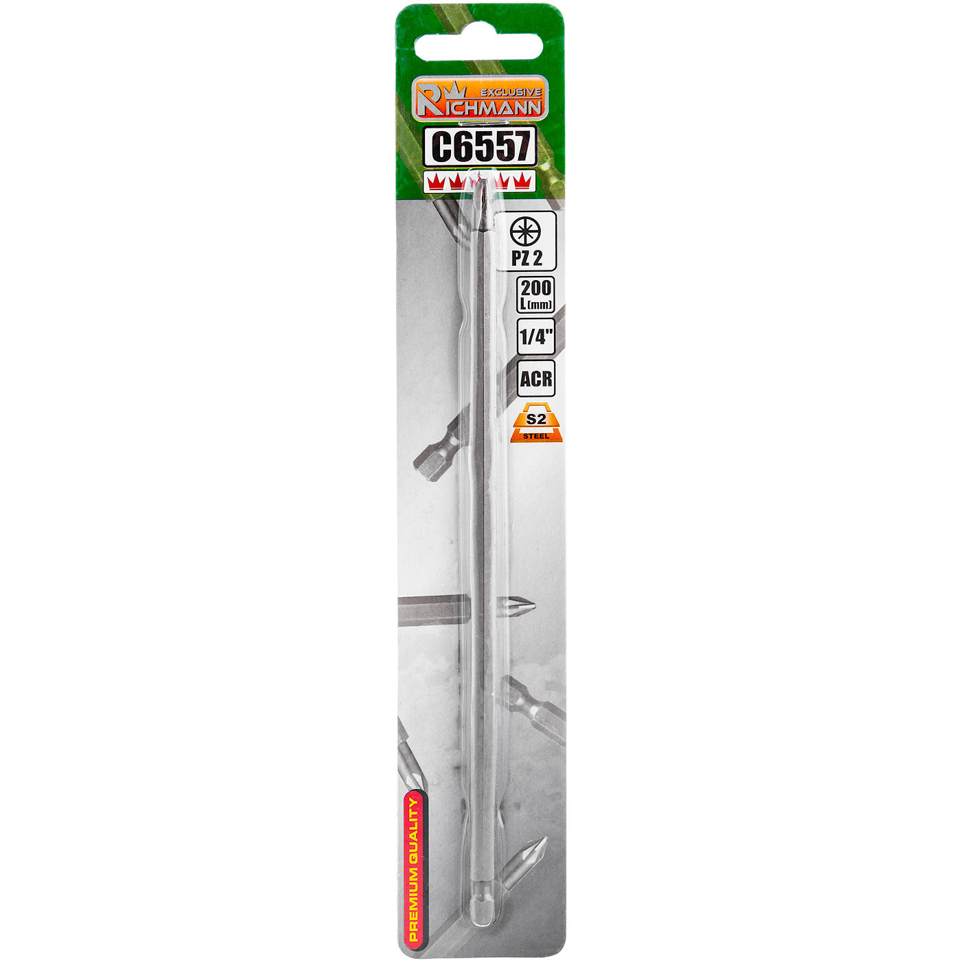 Grot bit pz długi 2x200mm | C6557 - Centrum Techniczne Gałązka