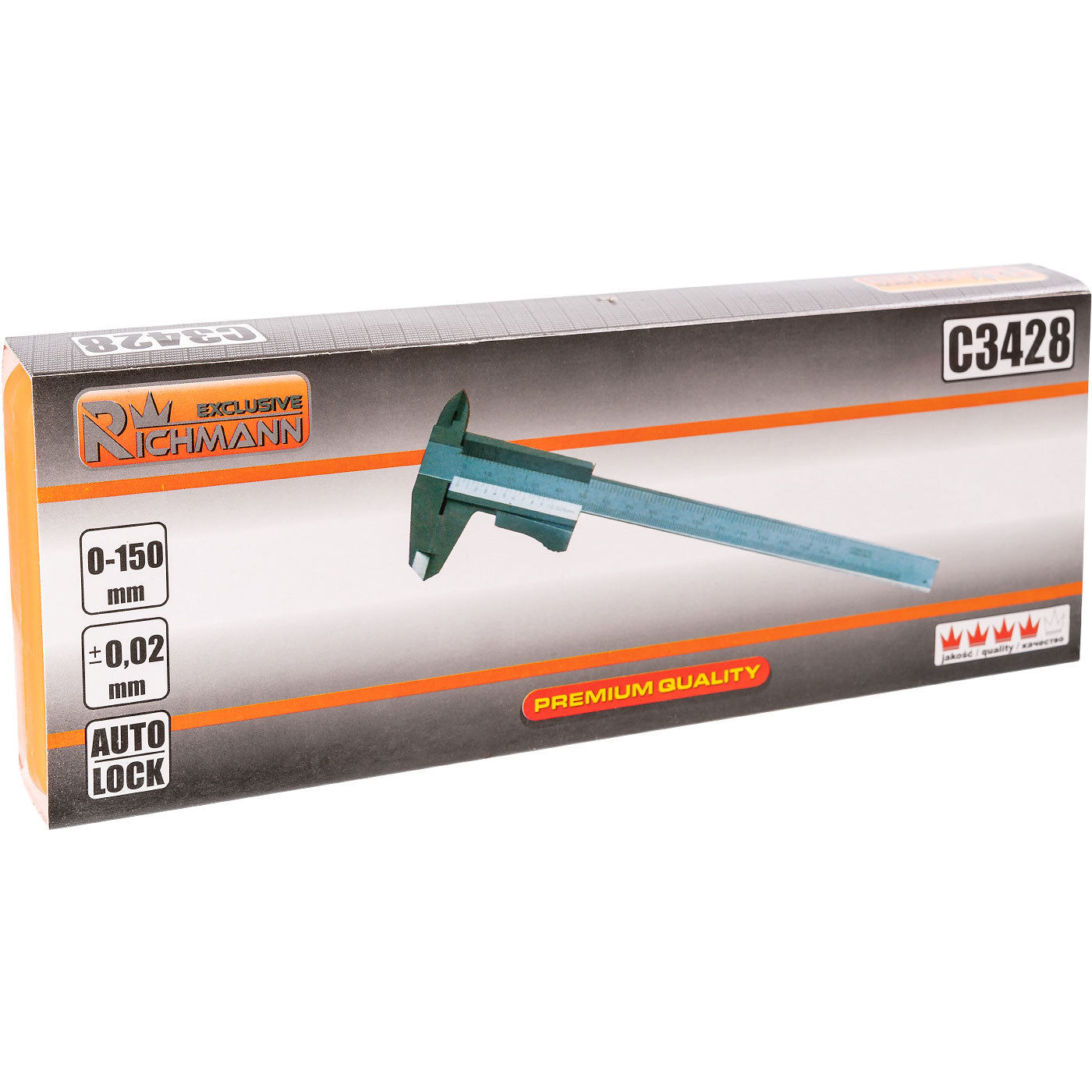 Suwmiarka analogowa 150mm autolock monoblock 0.02mm | C3428 - Centrum Techniczne Gałązka