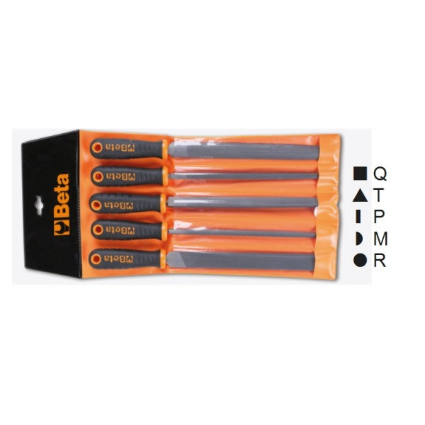 Komplet 5 pilników półgładzików 8" - 250mm | 1719BMA8/B5