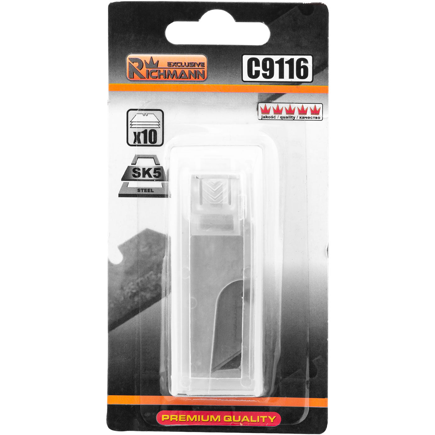 Ostrza wymienne trapezowe stal sk5 0,65 mm op.10szt. | C9116 - Centrum Techniczne Gałązka