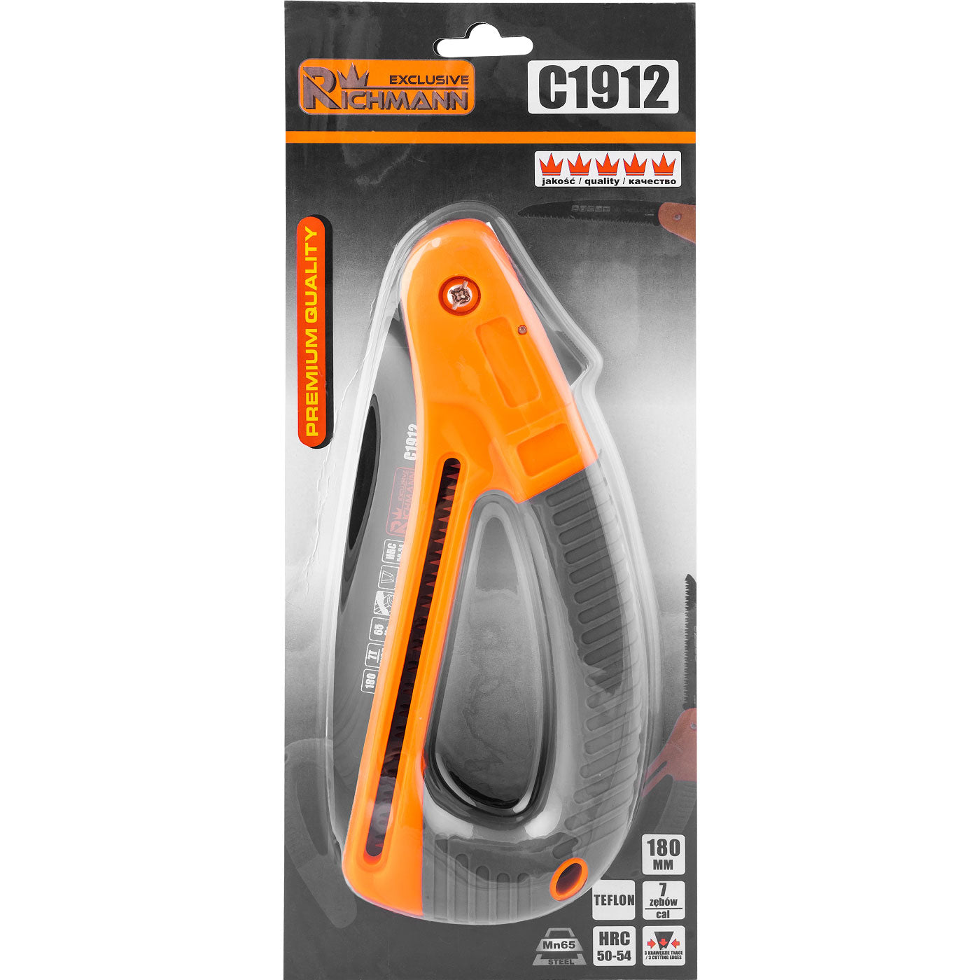 Piłka ręczna składana z osłoną 180 mm pokryta teflonem | C1912 - Centrum Techniczne Gałązka