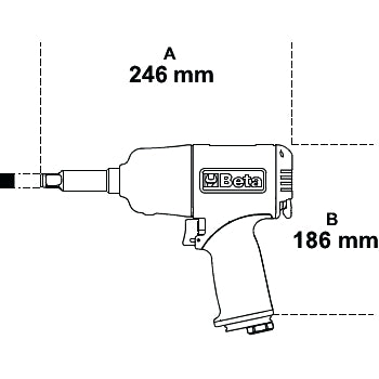 Klucz pneumatyczny udarowy dwukierunkowy 1/2" | 1927PAL - Centrum Techniczne Gałązka