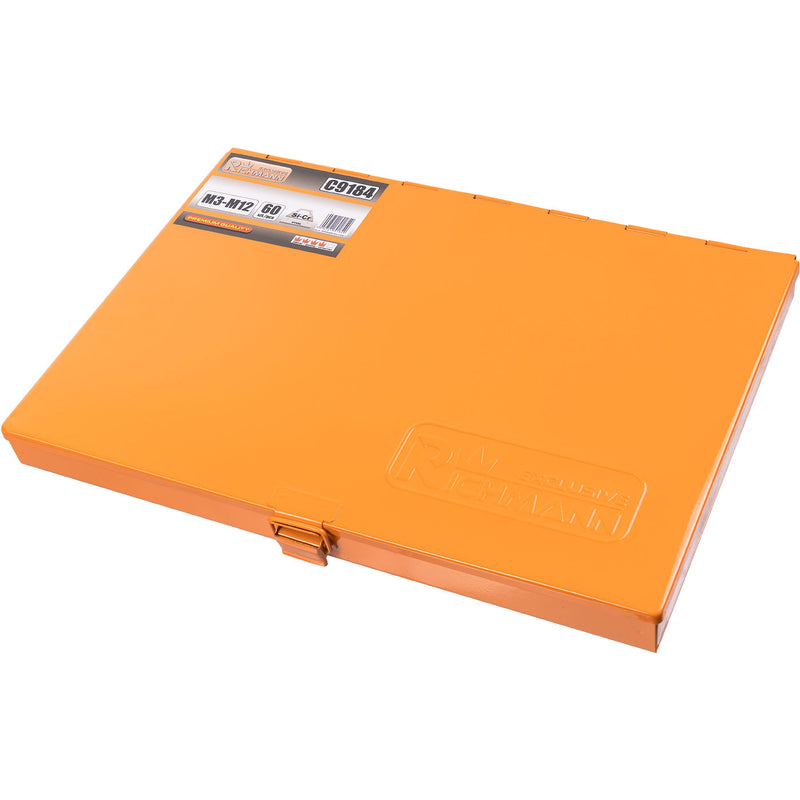 Zestaw gwintowników i narzynek metryczne+drobnozwojne m3-m12 z pokrętłami 60el. | C9184 - Centrum Techniczne Gałązka