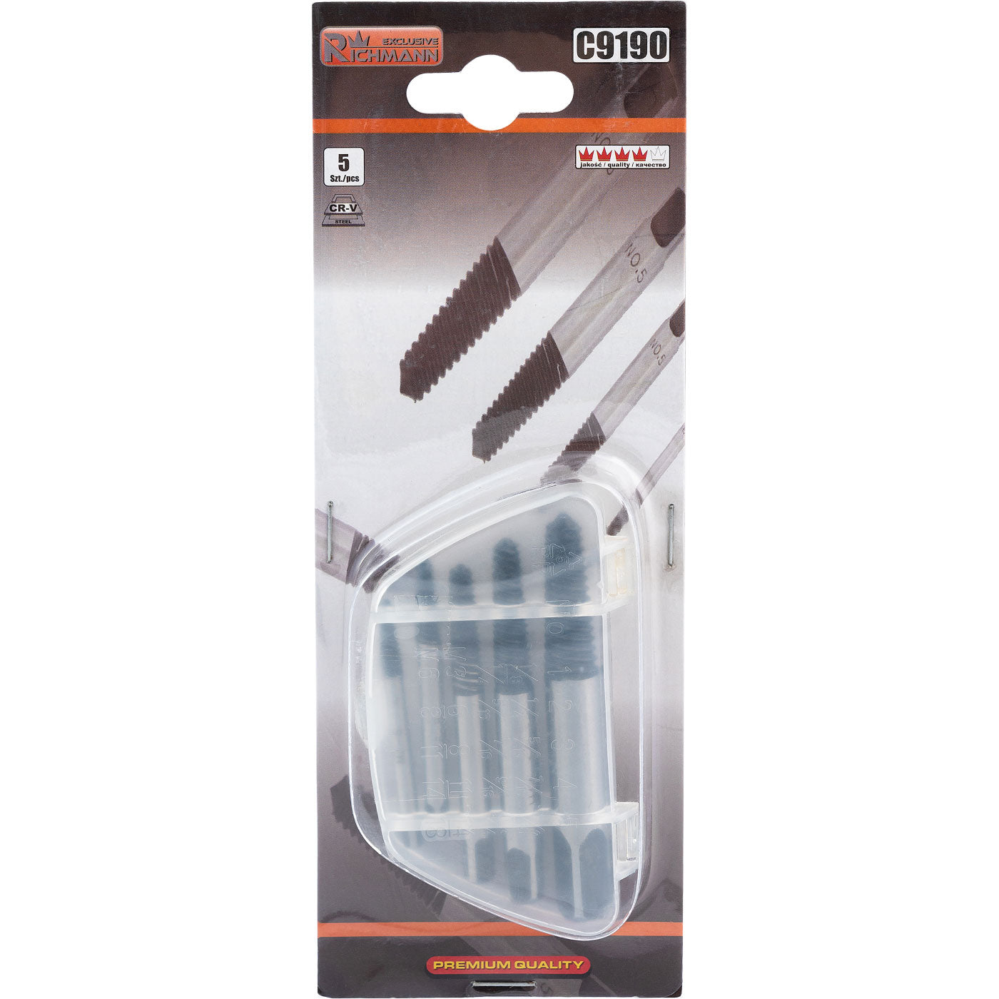 Wykrętaki 5 elem. m3-m18 chrom-molibden | C9190 - Centrum Techniczne Gałązka