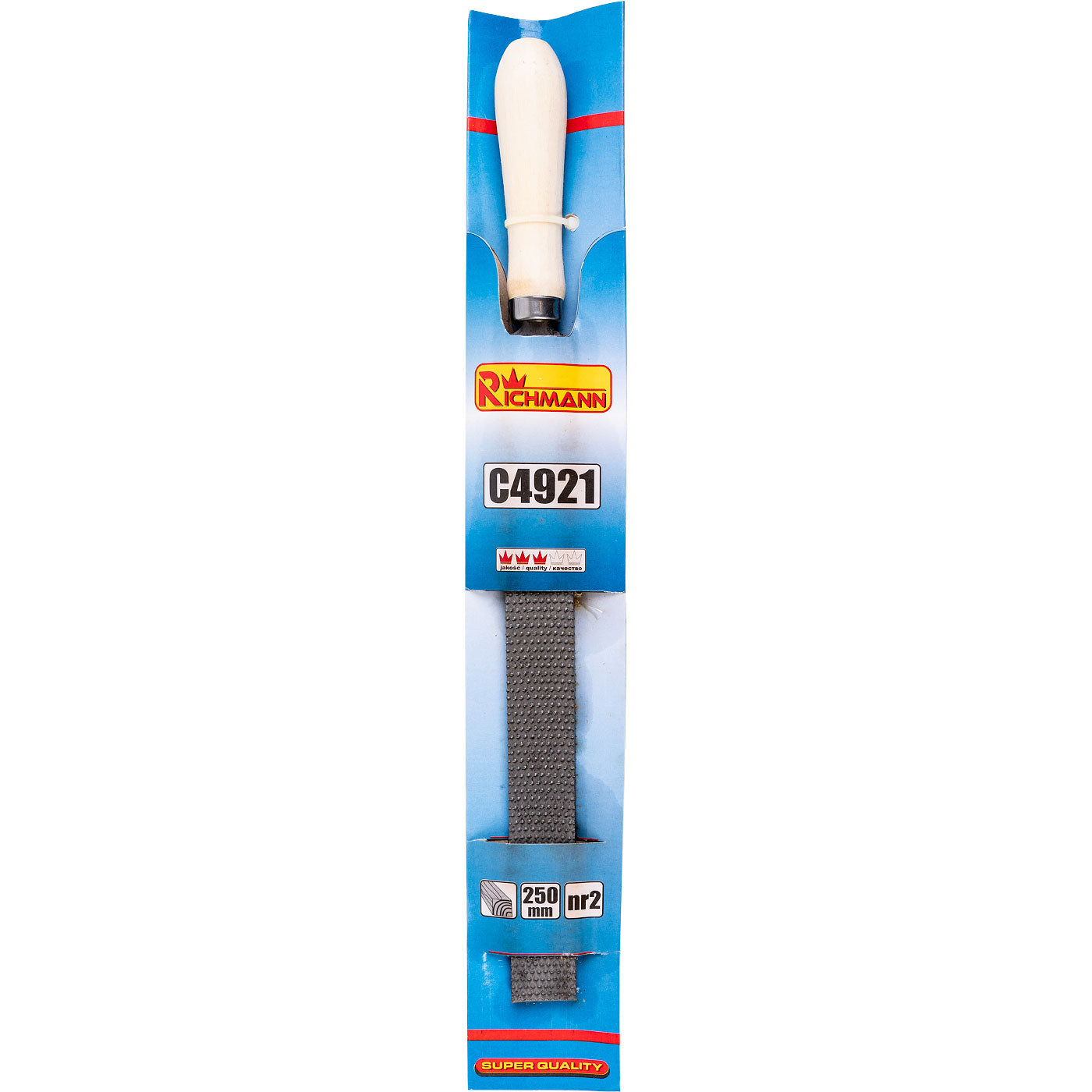 Pilnik do drewna płaski 250 mm nr 2 z rączką | C4921 - Centrum Techniczne Gałązka