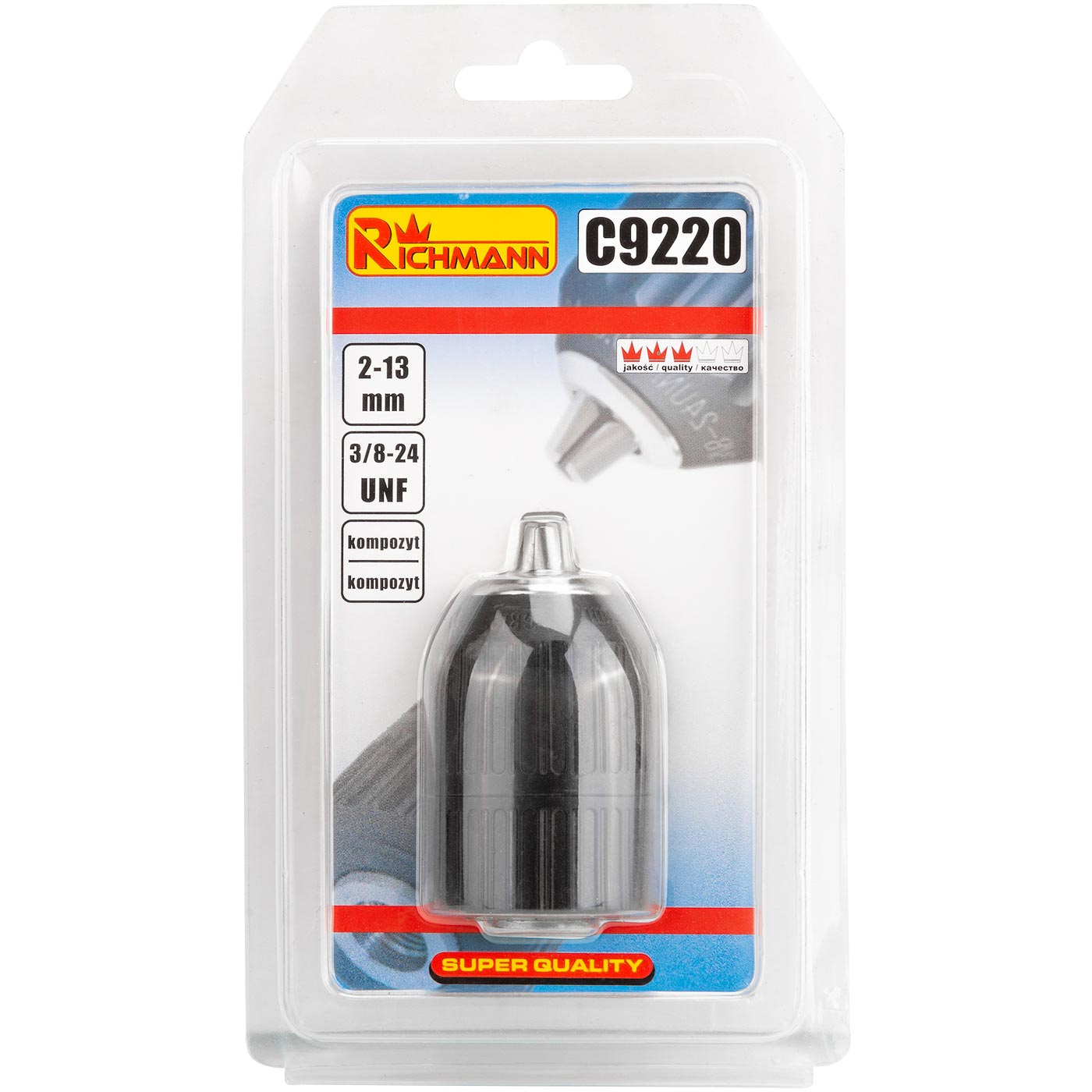 Uchwyt wiertarski do wkretarki 2-13 mm 3/8 samozacisk | C9220 - Centrum Techniczne Gałązka