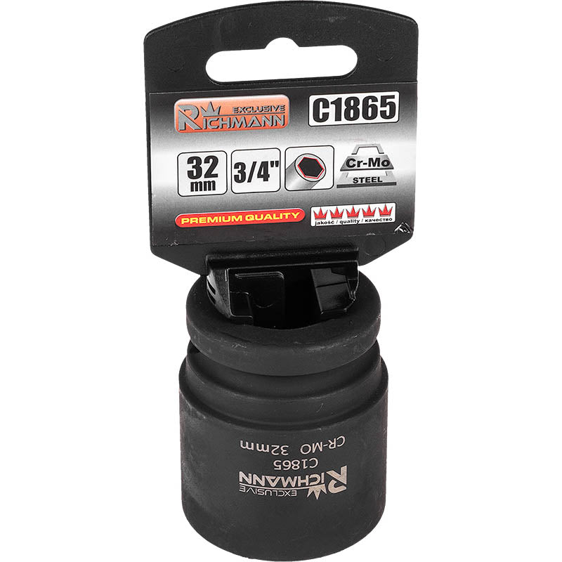 Nasadka 3/4" udarowa krótka 6-kątna metryczna Cr-Mo 52 mm | C1885 - Centrum Techniczne Gałązka