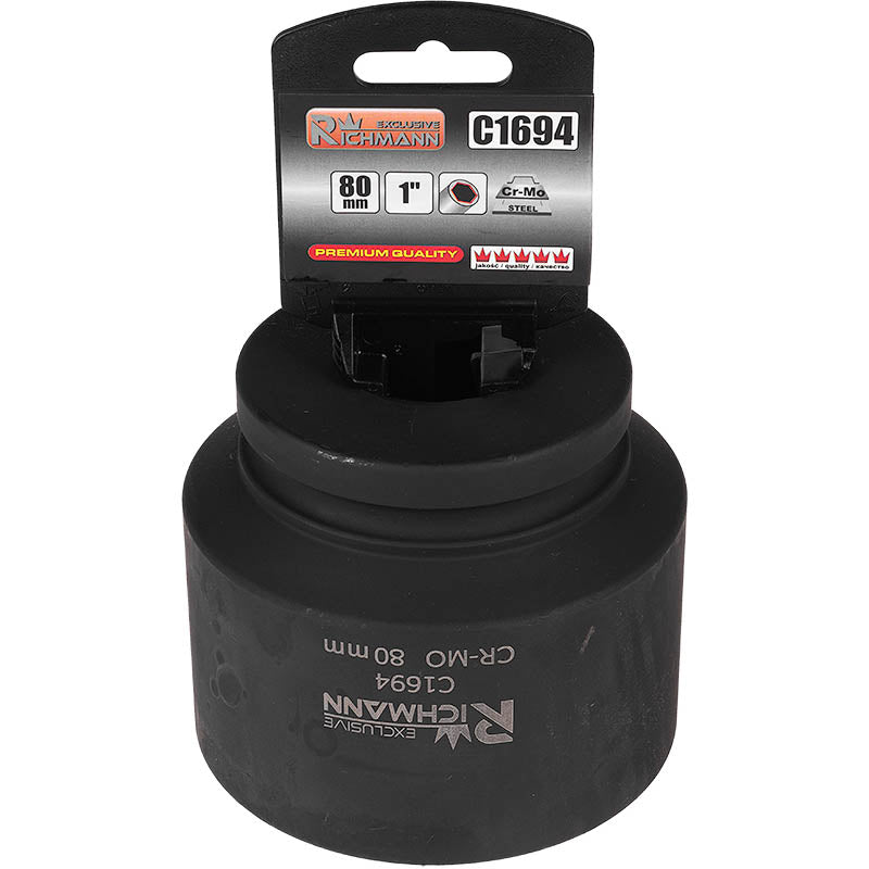 Nasadka udarowa 1" krótka 6-kątna 80 mm | C1694 - Centrum Techniczne Gałązka