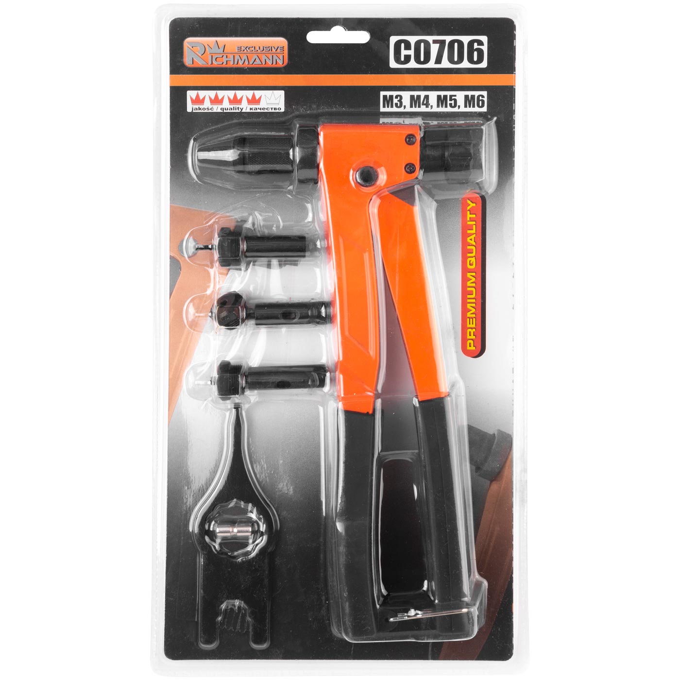 Nitownica ręczna do nitonakrętek m3-m6 | C0706 - Centrum Techniczne Gałązka