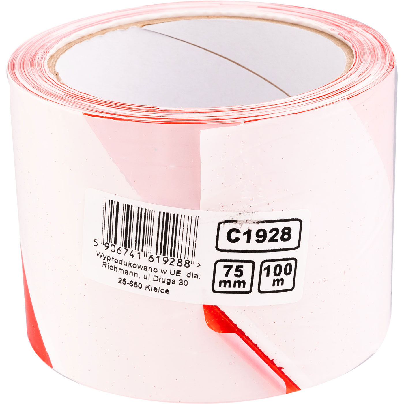Taśma ostrzegawcza 100m/75mm Biało czerwona | C1928 - Centrum Techniczne Gałązka