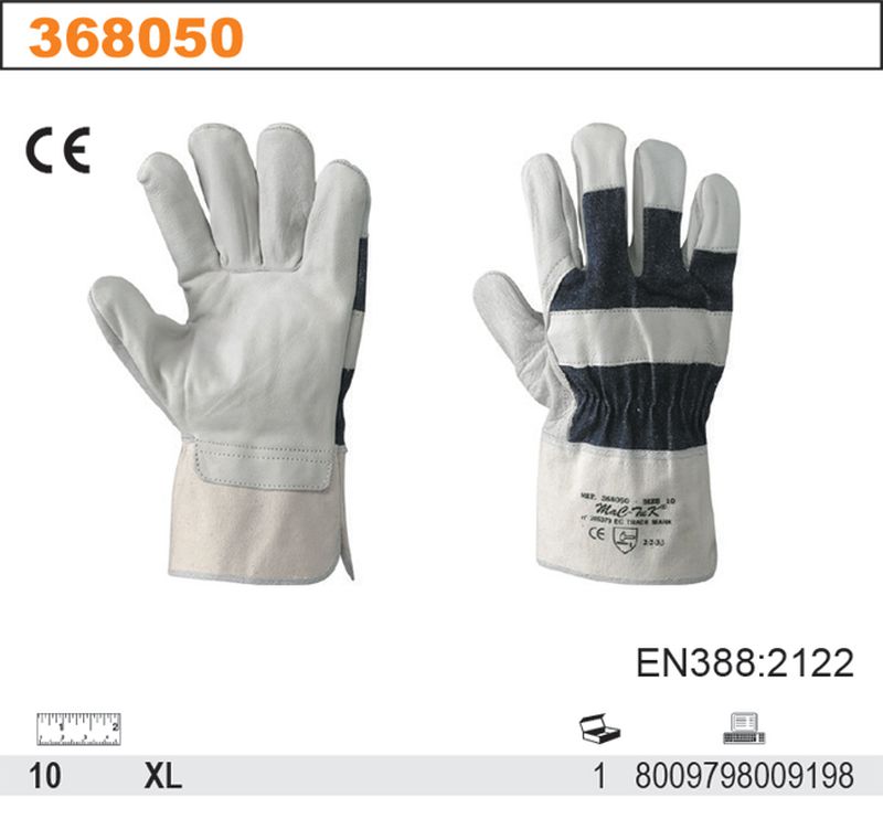 Rękawice robocze O15/B r.10/XL powlekane, wytrzymałe, antypoślizgowe | 368050/10