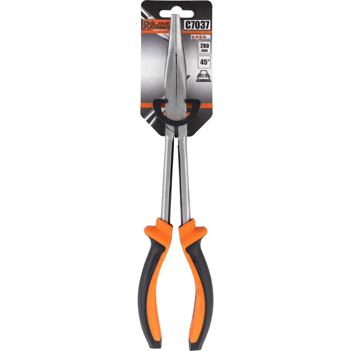 Szczypce długie 280 mm wygięte 45° | C7037 - Centrum Techniczne Gałązka