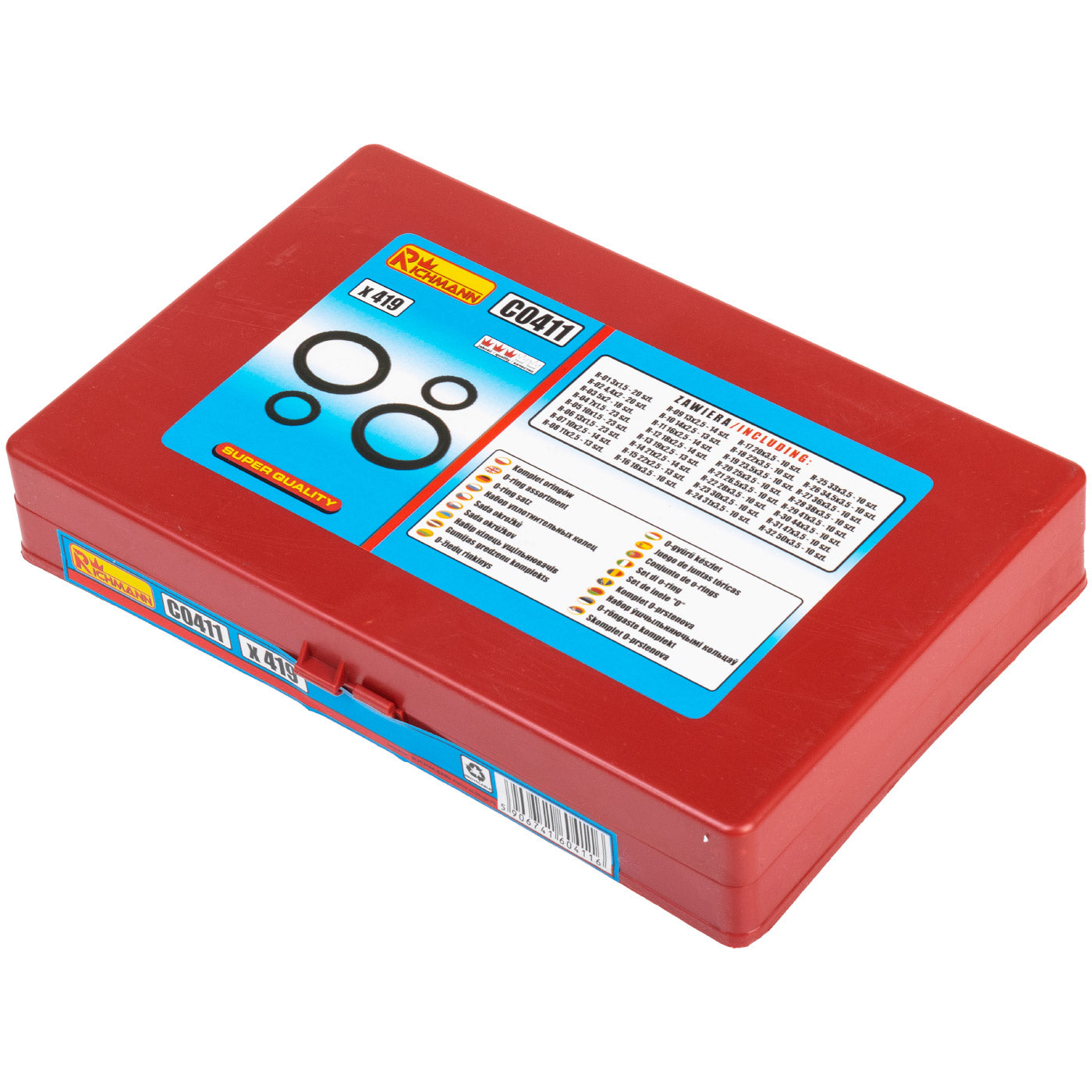 Zestaw oringów 419 szt. | C0411 - Centrum Techniczne Gałązka