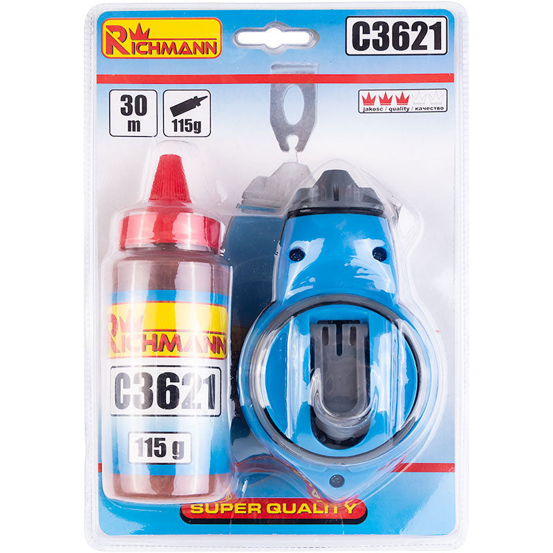 Sznurek traserski 30m + kreda czerwona | C3621 - Centrum Techniczne Gałązka