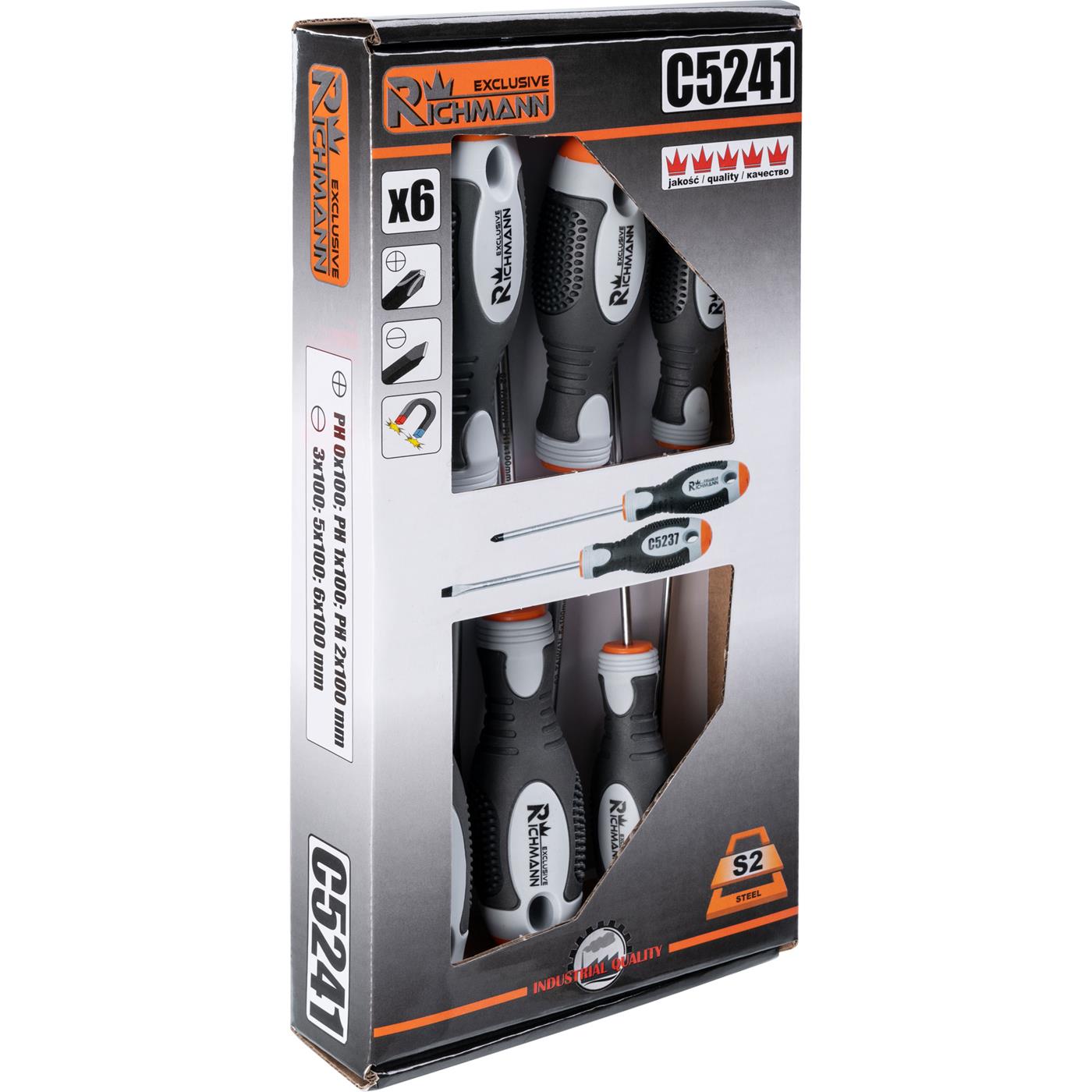 Wkrętaki, 6 elementów s2 industrial quality | C5241 - Centrum Techniczne Gałązka