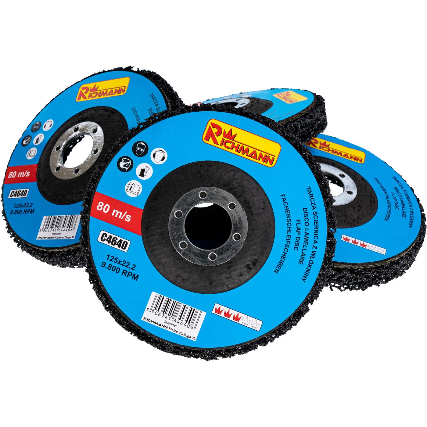 Tarcza ściernica z włókniny 125 mm 2 | C4640 - Centrum Techniczne Gałązka