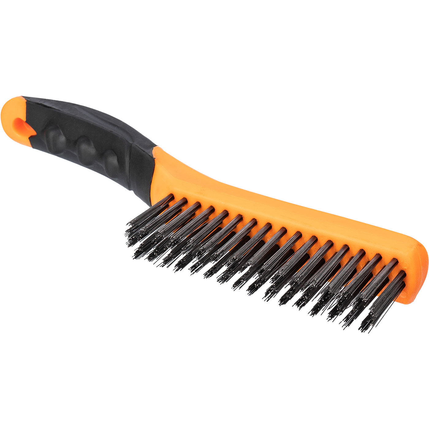 Szczotka druciana 4 rzędowa 260mm, stalowa, gumowana rączka | C4356 - Centrum Techniczne Gałązka