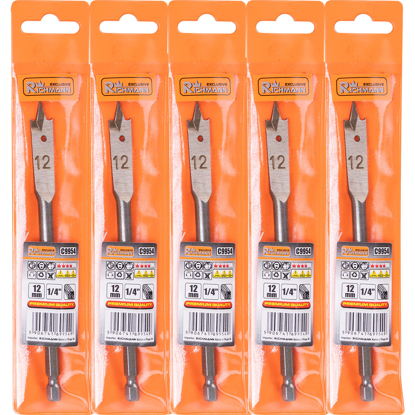 Wiertło piórkowe do drewna uchwyt 1/4 12mm | C9954 - Centrum Techniczne Gałązka