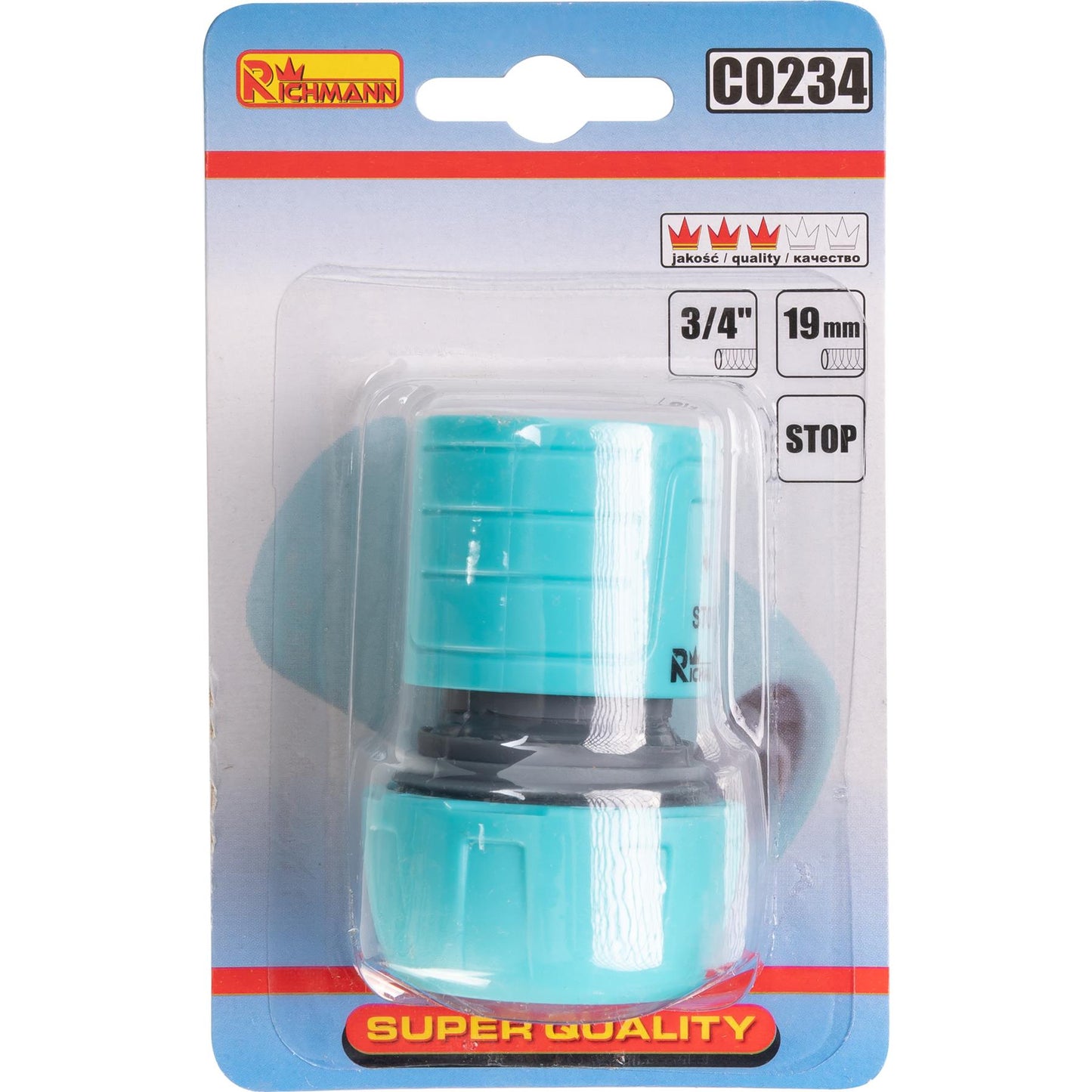 Szybkozłączka ogrodowa ze stopem 3/4' | C0234 - Centrum Techniczne Gałązka