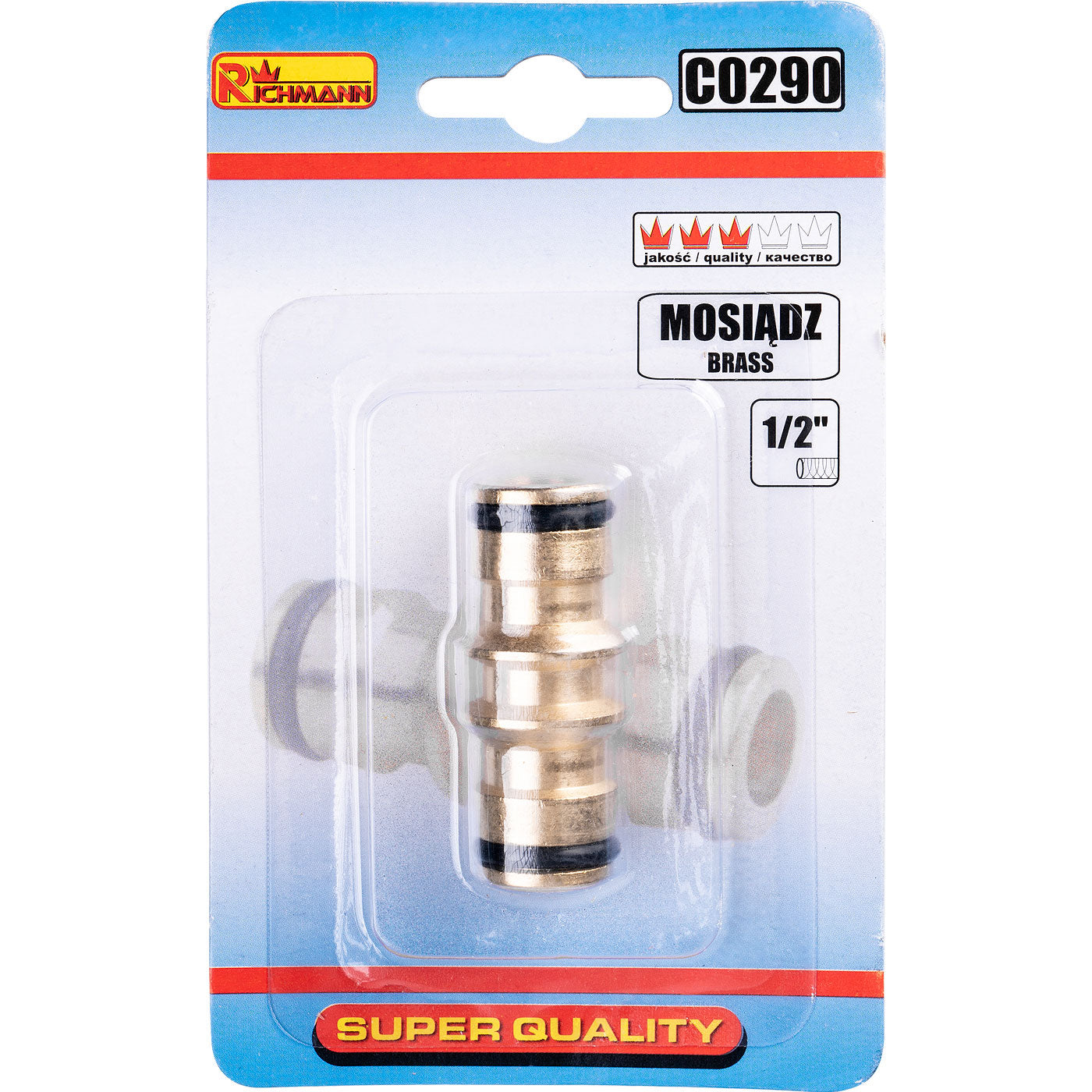 Złącze ogrodowe 1/2 mosiądz | C0290 - Centrum Techniczne Gałązka