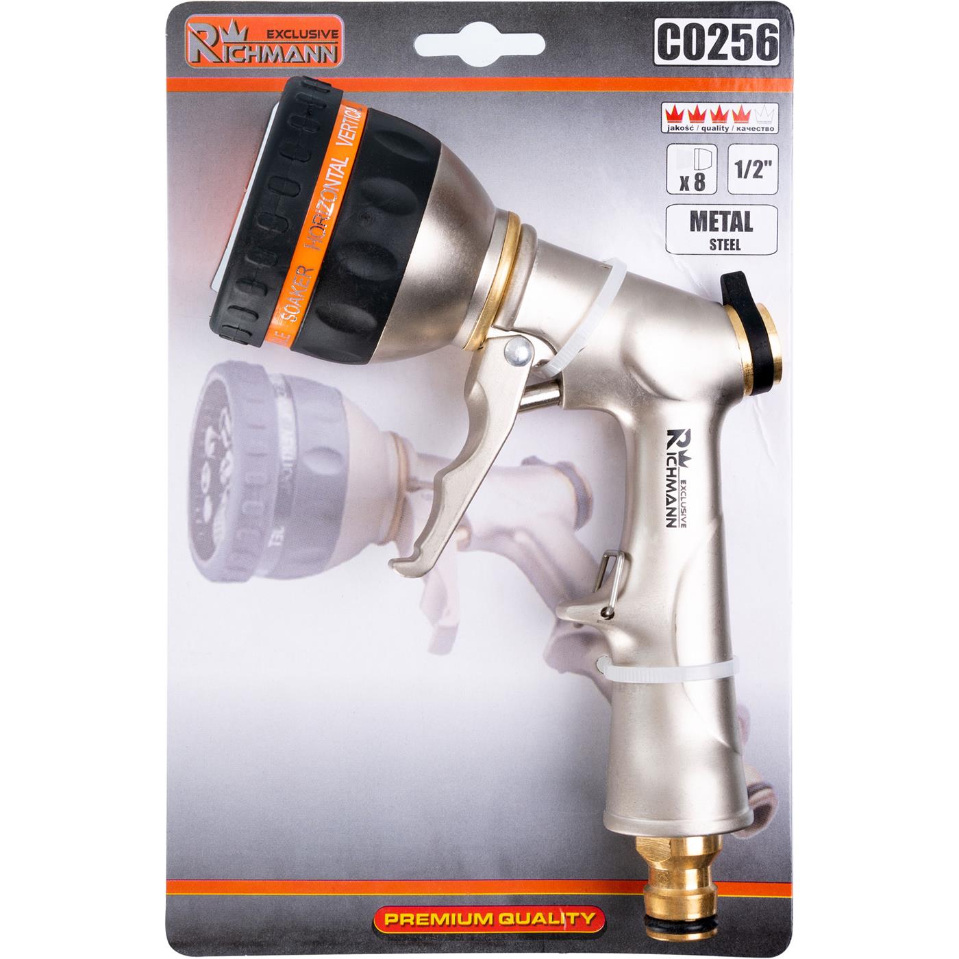 Pistolet zraszający 8 funkcji 1/2 | C0256 - Centrum Techniczne Gałązka