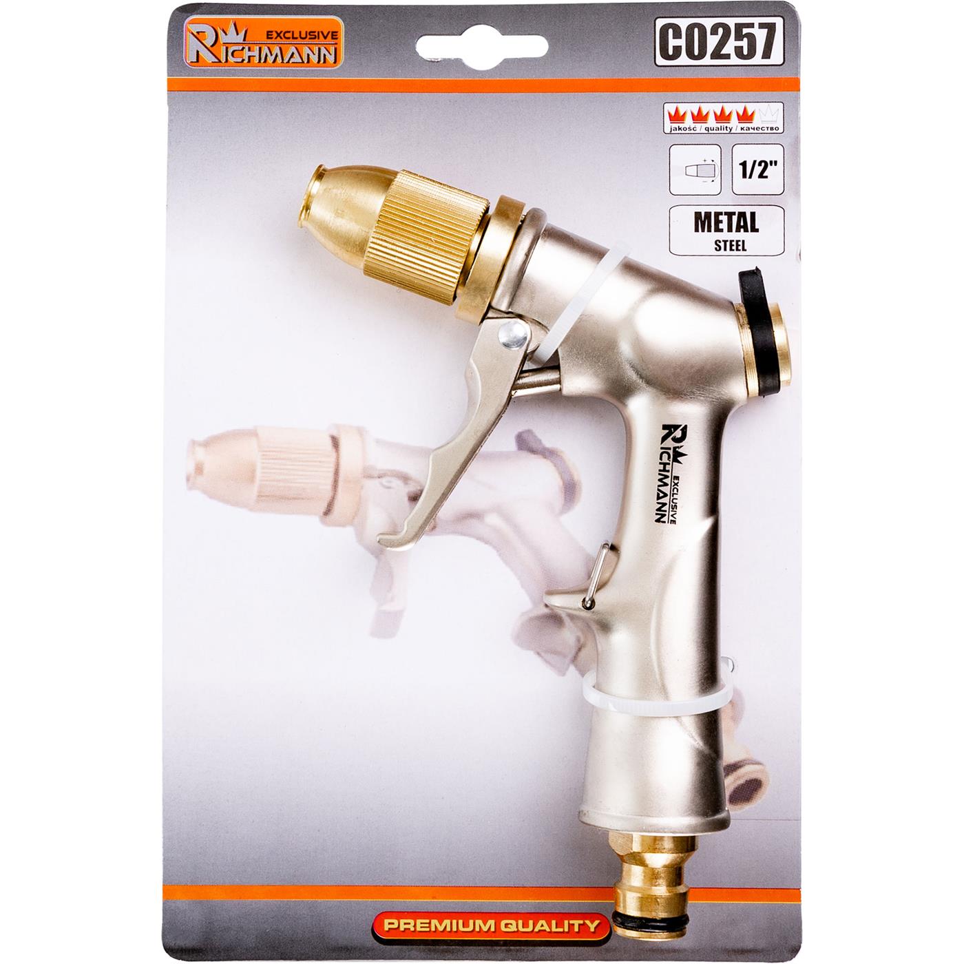 Pistolet zraszający regulowany 1/2 | C0257 - Centrum Techniczne Gałązka