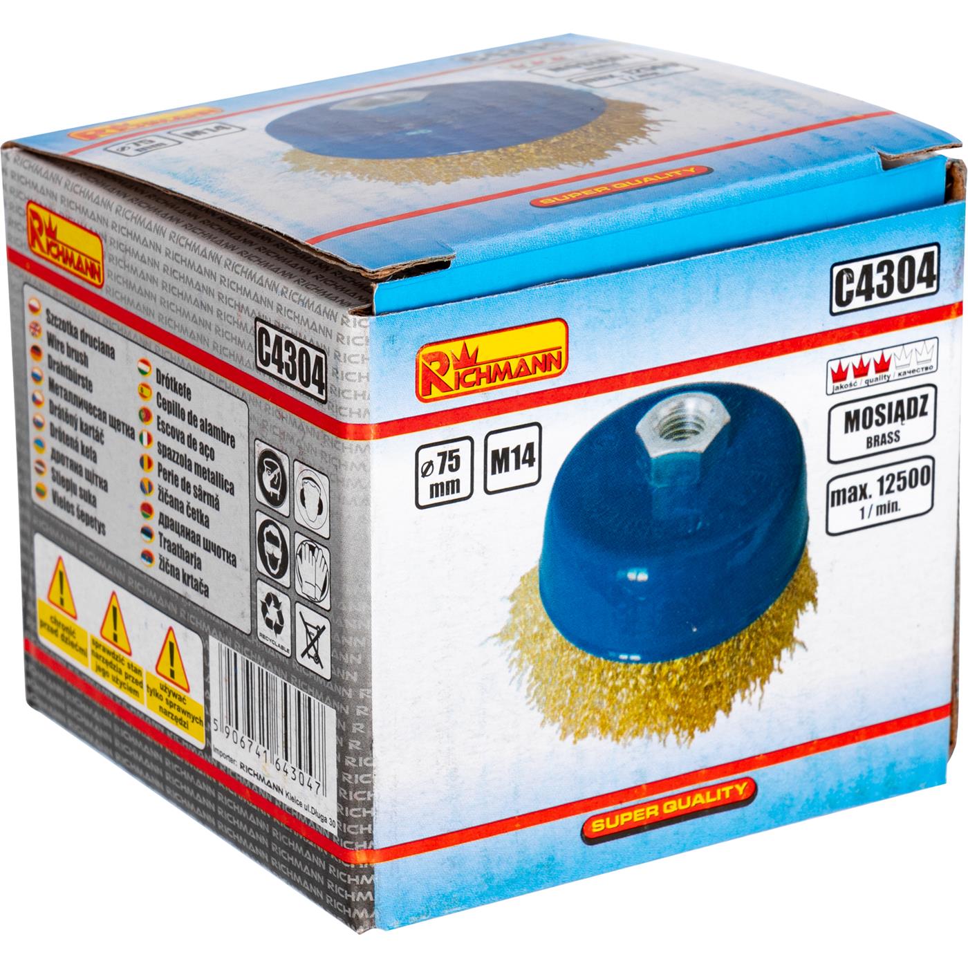 Szczotka do szlif. doczołowa mosiądz 75mm | C4304 - Centrum Techniczne Gałązka