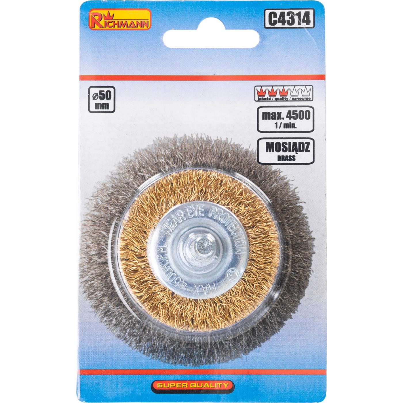 Szczotka do wiert. tarczowa mosiądz 50mm | C4314 - Centrum Techniczne Gałązka