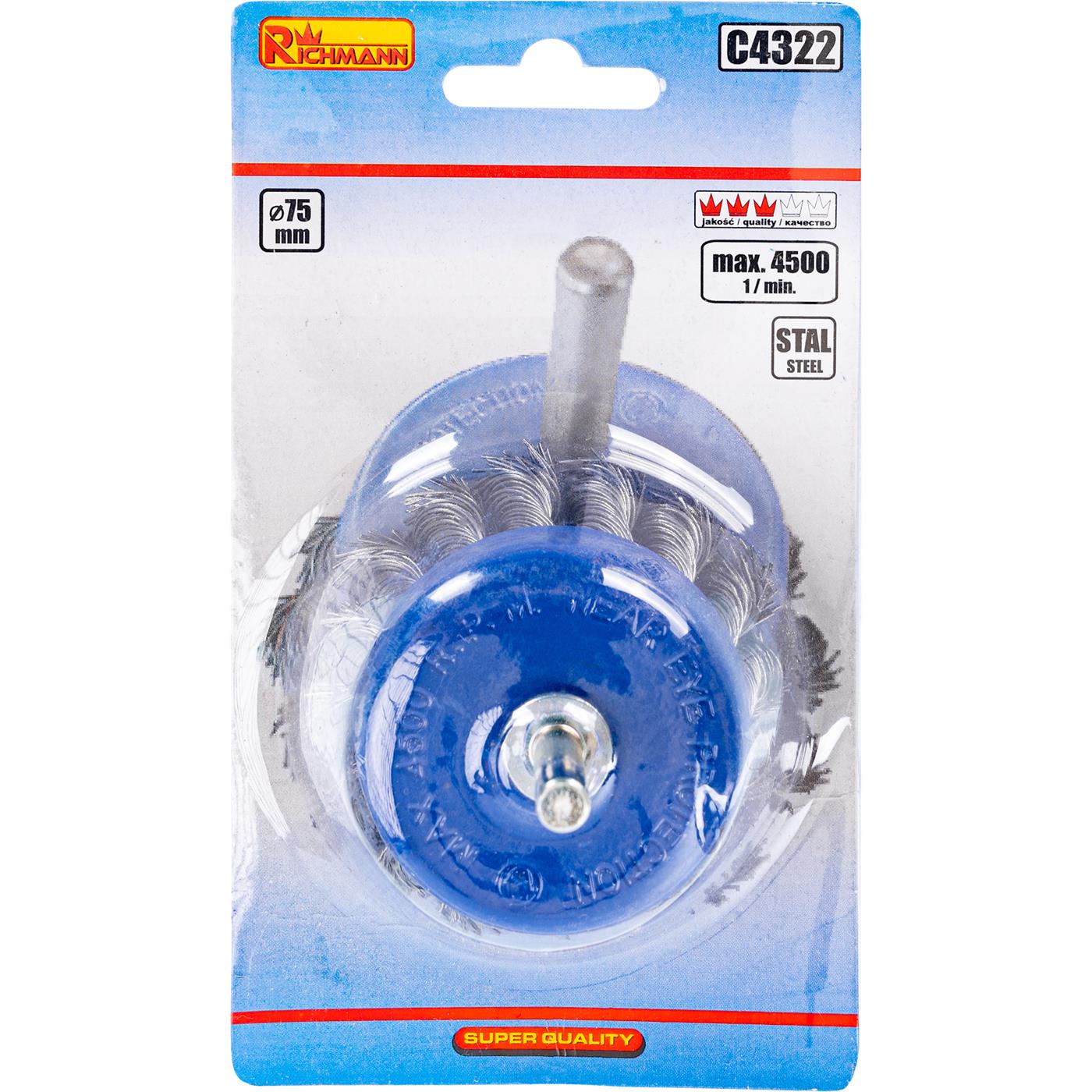 Szczotka do wiert. doczołowa drut skrętny 75mm | C4322 - Centrum Techniczne Gałązka