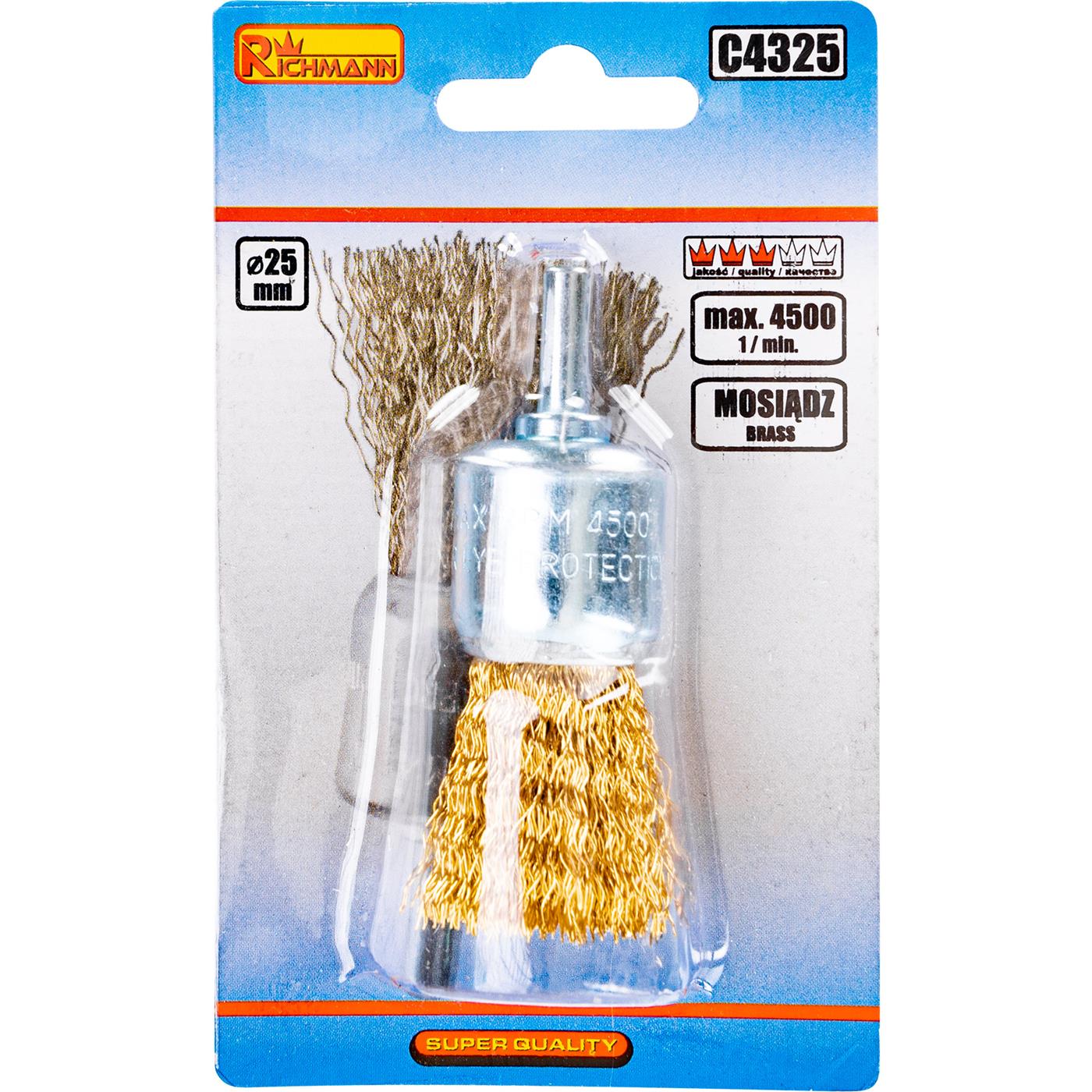 Szczotka do wiert. pędzelkowa mosiądz 25 | C4325 - Centrum Techniczne Gałązka
